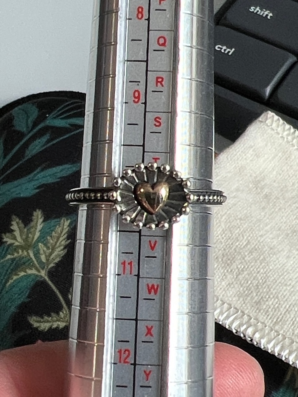 James Avery retired Heart Ring in Two-Tone Finish